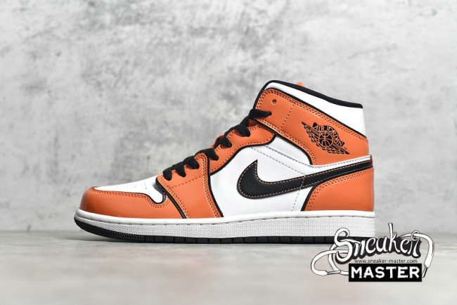 NIKE AIR JORDAN 1 MID SE TURF ORANGE/BLACK/WHITE DD6834-802