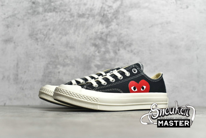 CONVERSE CHUCK TAYLOR ALL STAR 70S LOW PLAY X COMME DES GARÇONS BLACK/WHITE/RED 150206C