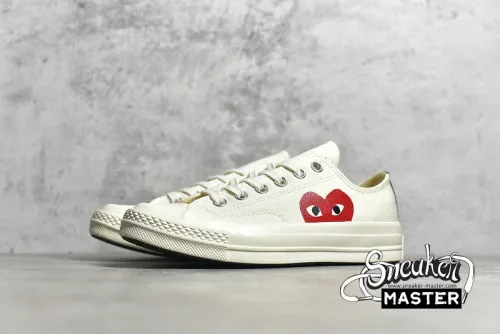 CONVERSE CHUCK TAYLOR ALL STAR 70S LOW PLAY X COMME DES GARÇONS WHITE/WHITE/RED 150207C