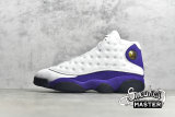 NIKE AIR JORDAN 13 RETRO LAKERS WHITE/BLACK/COURT PURPLE/UNIVERSITY GOLD 414571-105