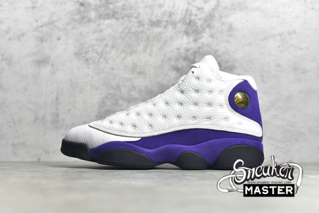 NIKE AIR JORDAN 13 RETRO LAKERS WHITE/BLACK/COURT PURPLE/UNIVERSITY GOLD 414571-105