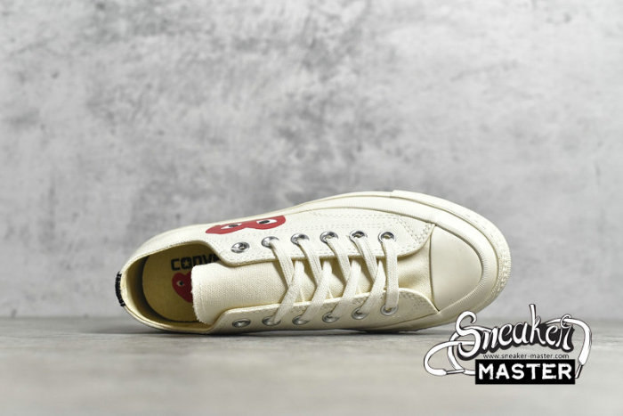 CONVERSE CHUCK TAYLOR ALL STAR 70S LOW PLAY X COMME DES GARÇONS WHITE/WHITE/RED 150207C
