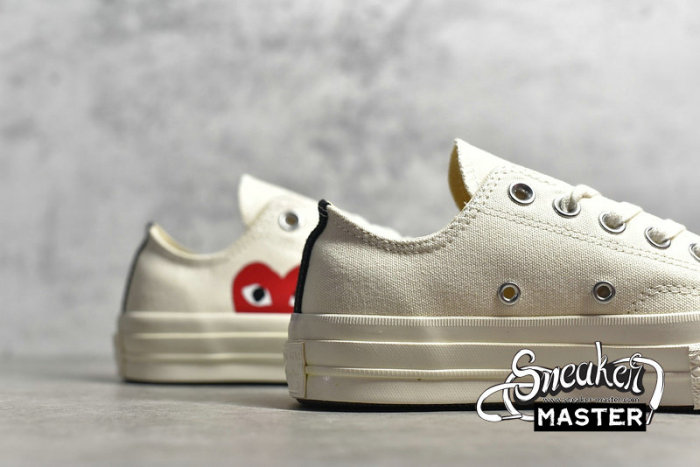 CONVERSE CHUCK TAYLOR ALL STAR 70S LOW PLAY X COMME DES GARÇONS WHITE/WHITE/RED 150207C
