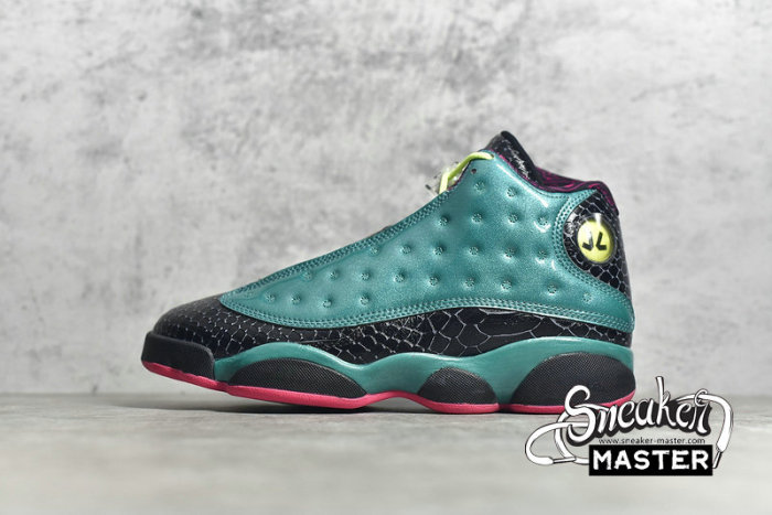 NIKE AIR JORDAN 13 RETRO DOERNBECHER EMERALD GREEN/VOLT ICE/BLACK/DYNAMIC PINK 836405-305