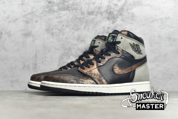 NIKE AIR JORDAN 1 RETRO HIGH OG PATINA BLACK/LIGHT ARMY/SAIL/FRESH MINT 555088-033