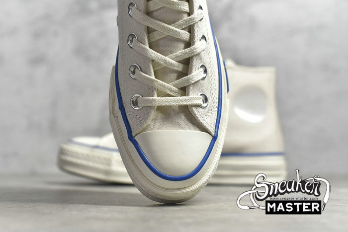 CONVERSE X UNDEFEATED CHUCK TAYLOR 70S HIGH FUNDAMENTALS PARCHMENT BLACK/IMPERIAL BLUE 171161C