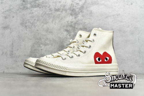 CONVERSE CHUCK TAYLOR ALL STAR 70S HIGH PLAY X COMME DES GARÇONS WHITE/WHITE/RED 150205C