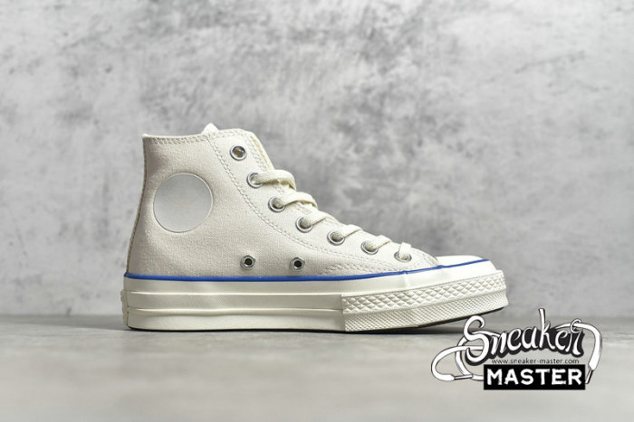 CONVERSE X UNDEFEATED CHUCK TAYLOR 70S HIGH FUNDAMENTALS PARCHMENT BLACK/IMPERIAL BLUE 171161C