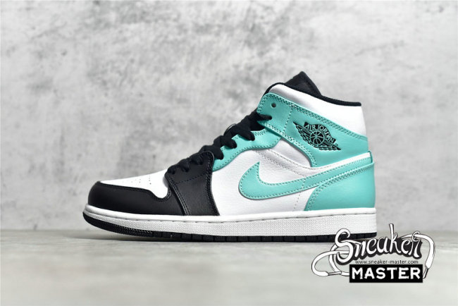NIKE AIR JORDAN 1 MID ISLAND GREEN WHITE/BLACK/TROPICAL TWIST 554724-132