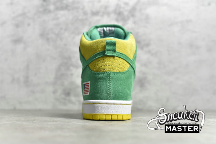 NIKE DUNK HIGH PRO SB OAKLAND ATHLETICS STADIUM GREEN/BLACK-SPEED YELLOW-STADIUM GREEN 305050-337