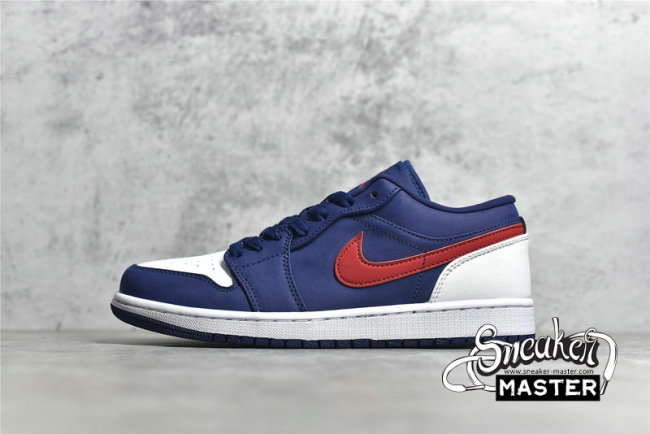 NIKE AIR JORDAN 1 LOW USA WHITE/NAVY BLUE/GYM RED CZ8454-400