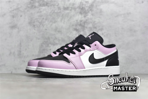 NIKE AIR JORDAN 1 LOW GS LIGHT ARCTIC PINK/WHITE/BLACK 554723-601