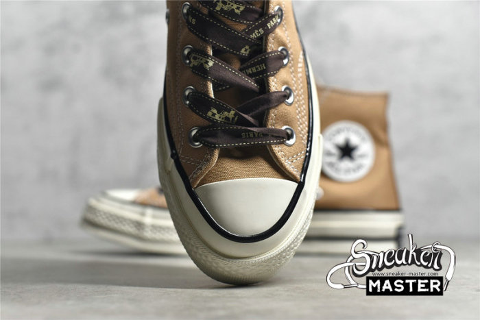 CONVERSE CHUCK TAYLOR ALL-STAR HIGH X HERMES NOMAD KHAKI/BLACK/EGRET 168504C