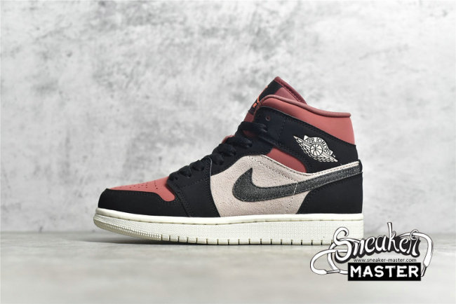 NIKE AIR JORDAN 1 MID CANYON RUST PARTICLE BEIGE/BLACK/CANYON RUST/SAIL BQ6472-202