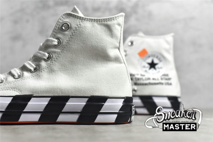 CONVERSE OFF-WHITE X CHUCK TAYLOR ALL-STAR 70S HIGH WHITE/WHITE/BLACK 163862C