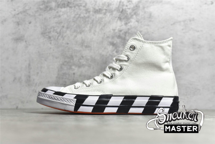 CONVERSE OFF-WHITE X CHUCK TAYLOR ALL-STAR 70S HIGH WHITE/WHITE/BLACK 163862C