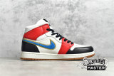 NIKE AIR JORDAN 1 MID SE LET(HER)MAN SAIL/METALLIC GOLD/GYM RED/BLACK DC1426-100