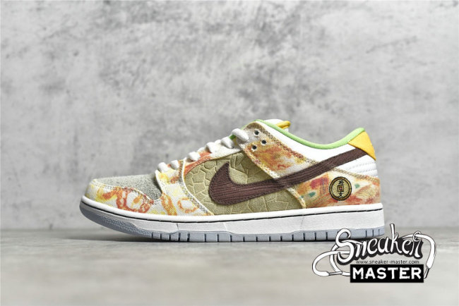 NIKE DUNK LOW PRO SB STREET HAWKER X JASON DENG COPPER/LIGHT SILVER/PUEBLO BROWN CV1628-800