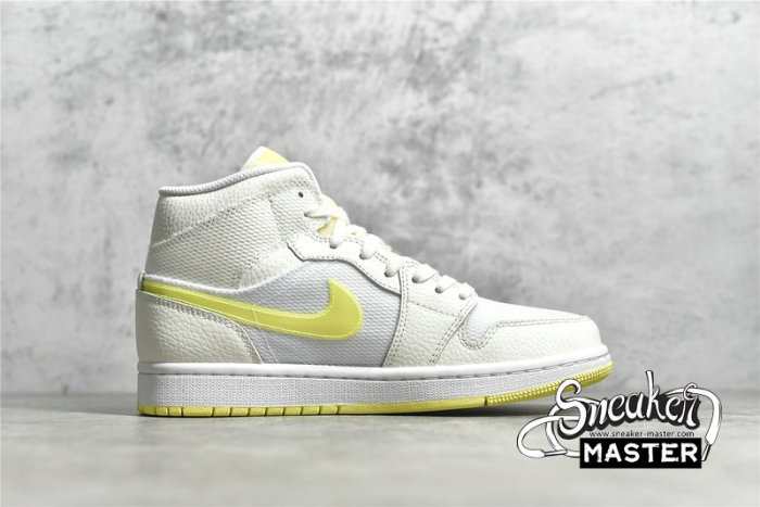 NIKE AIR JORDAN 1 MID SE SAIL/LIGHT VOLTAGE YELLOW 2/WHITE DB2822-107