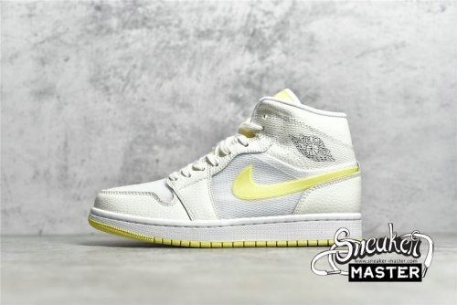 NIKE AIR JORDAN 1 MID SE SAIL/LIGHT VOLTAGE YELLOW 2/WHITE DB2822-107