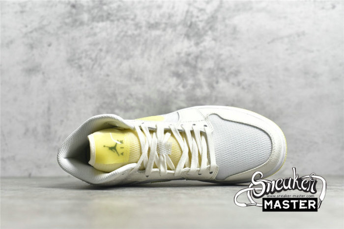 NIKE AIR JORDAN 1 MID SE SAIL/LIGHT VOLTAGE YELLOW 2/WHITE DB2822-107
