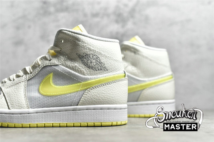 NIKE AIR JORDAN 1 MID SE SAIL/LIGHT VOLTAGE YELLOW 2/WHITE DB2822-107
