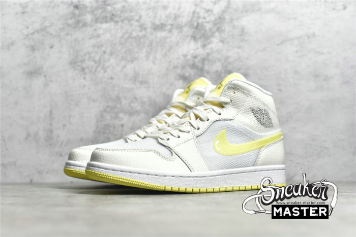 NIKE AIR JORDAN 1 MID SE SAIL/LIGHT VOLTAGE YELLOW 2/WHITE DB2822-107
