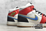 NIKE AIR JORDAN 1 MID SE LET(HER)MAN SAIL/METALLIC GOLD/GYM RED/BLACK DC1426-100