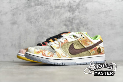 NIKE DUNK LOW PRO SB STREET HAWKER X JASON DENG COPPER/LIGHT SILVER/PUEBLO BROWN CV1628-800