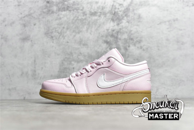 NIKE AIR JORDAN 1 LOW ARCTIC PINK/WHITE/GUM LIGHT BROWN DC0774-601