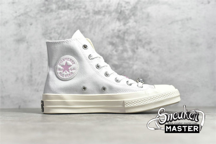 CONVERSE CHUCK TAYLOR ALL STAR 70S HIGH WHITE/WHITE/PINK 170621C