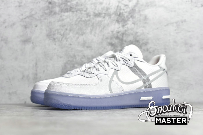 NIKE AIR FORCE 1 REACT QS WHITE/LIGHT BONE/SAIL/RUSH CORAL CQ8879-100