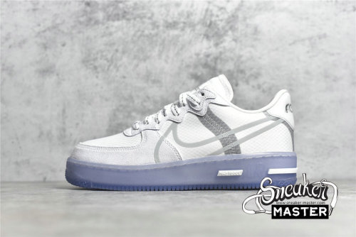 NIKE AIR FORCE 1 REACT QS WHITE/LIGHT BONE/SAIL/RUSH CORAL CQ8879-100