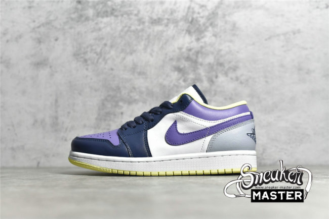 NIKE AIR JORDAN 1 LOW MISMATCHED THUNDER BLUE/WHITE/PURPLE MAGENTA DJ4342-400