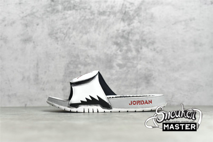 NIKE AIR JORDAN HYDRO 5 SLIDE WHITE/RED-SILVER 555501-112