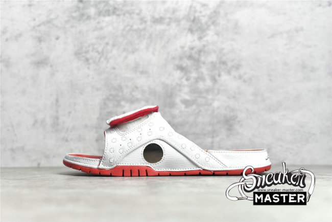 NIKE AIR JORDAN HYDRO 13 SLIDE WHITE/WHITE/RED 684915-121