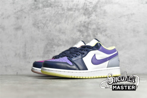 NIKE AIR JORDAN 1 LOW MISMATCHED THUNDER BLUE/WHITE/PURPLE MAGENTA DJ4342-400