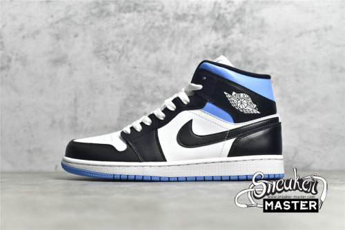 NIKE AIR JORDAN 1 MID WHITE/UNIVERSITY BLUE/BLACK BQ6472-102
