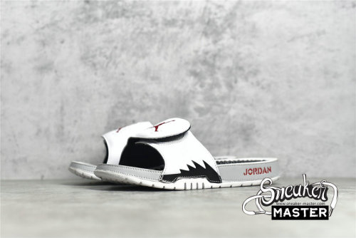 NIKE AIR JORDAN HYDRO 5 SLIDE WHITE/RED-SILVER 555501-112