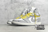 NIKE AIR JORDAN 1 HIGH SWITCH WHITE/LIGHT SMOKE GREY/SAIL/TOUR YELLOW CW6576-100