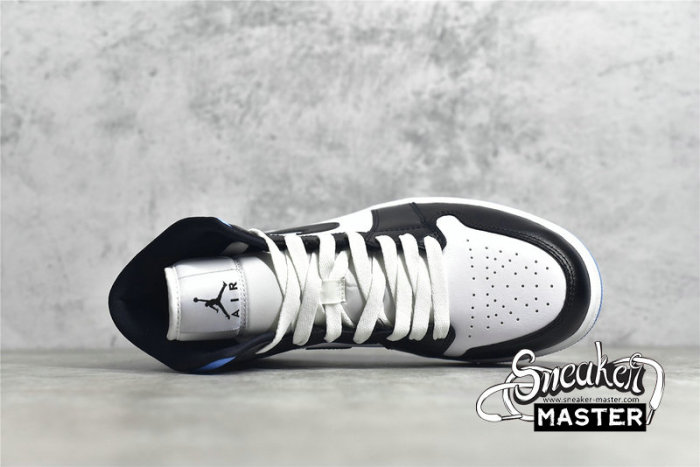 NIKE AIR JORDAN 1 MID WHITE/UNIVERSITY BLUE/BLACK BQ6472-102