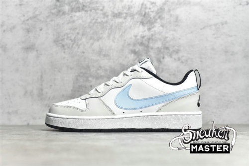 NIKE COURT BOROUGH LOW 2 SE GS WHITE/LIGHT BLUE/BLACK CW1624-100