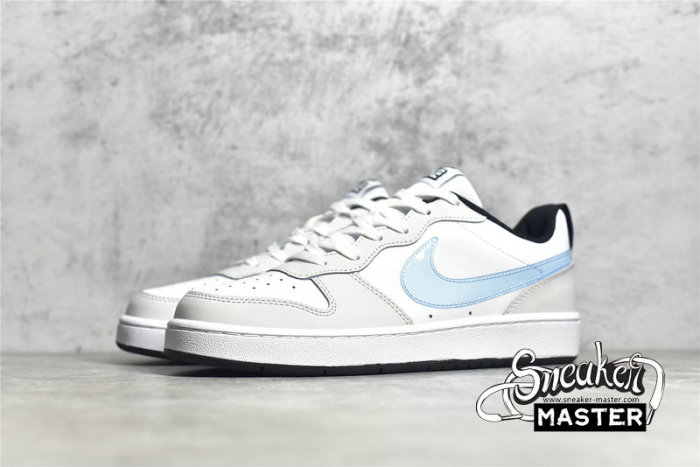 NIKE COURT BOROUGH LOW 2 SE GS WHITE/LIGHT BLUE/BLACK CW1624-100