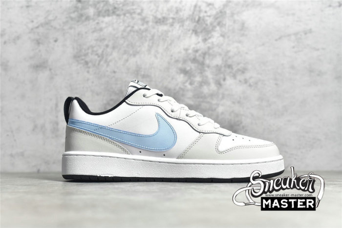 NIKE COURT BOROUGH LOW 2 SE GS WHITE/LIGHT BLUE/BLACK CW1624-100