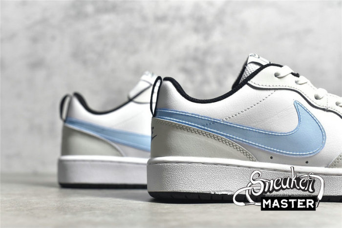 NIKE COURT BOROUGH LOW 2 SE GS WHITE/LIGHT BLUE/BLACK CW1624-100