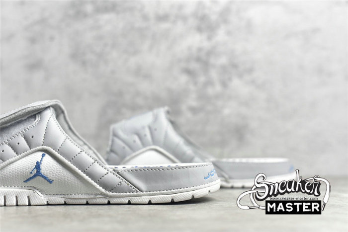 NIKE AIR JORDAN HYDRO 12 RETRO SLIDES WOLF GREY/WHITE/NAVY BLUE 820265-007