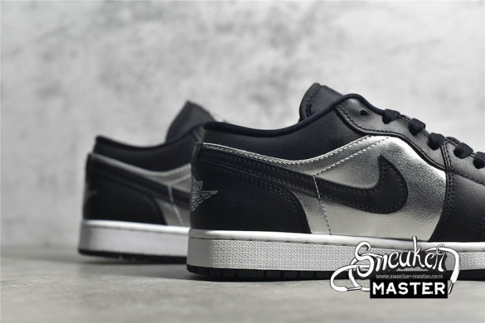 NIKE AIR JORDAN 1 LOW SE SILVER TOE BLACK/METALLIC SILVER/WHITE DA5551-001