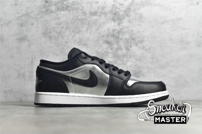 NIKE AIR JORDAN 1 LOW SE SILVER TOE BLACK/METALLIC SILVER/WHITE DA5551-001