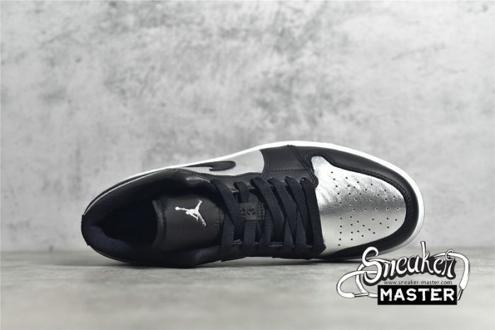 NIKE AIR JORDAN 1 LOW SE SILVER TOE BLACK/METALLIC SILVER/WHITE DA5551-001
