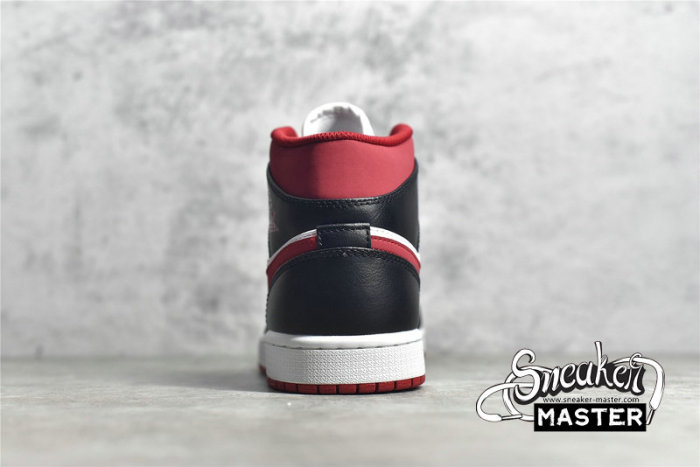NIKE AIR JORDAN 1 MID WHITE/GYM RED/BLACK 554724-122